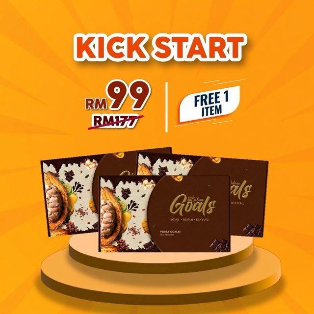 Combo 1 Kickstart — 3× Fabulous Goals, RM99 (harga asal RM177), percuma 1 item