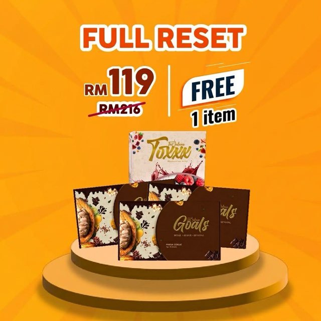 Combo 2 Full Reset — 3× Fabulous Goals + 1× Toxxx, RM119 (harga asal RM216), percuma 1 item